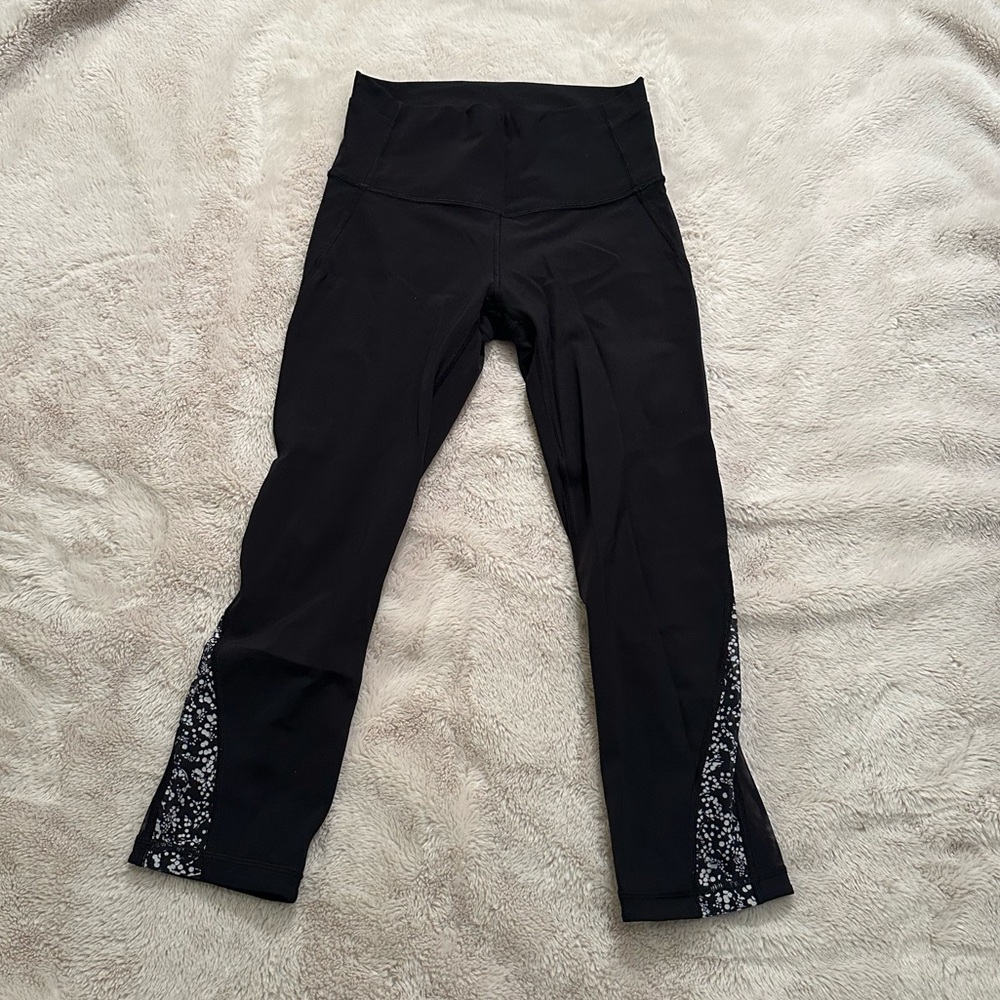 Lululemon Athletica Fast and Free Cropped Black Leggings